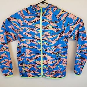 Men's Colorful Camo Zipup Windbreaker Size Medium